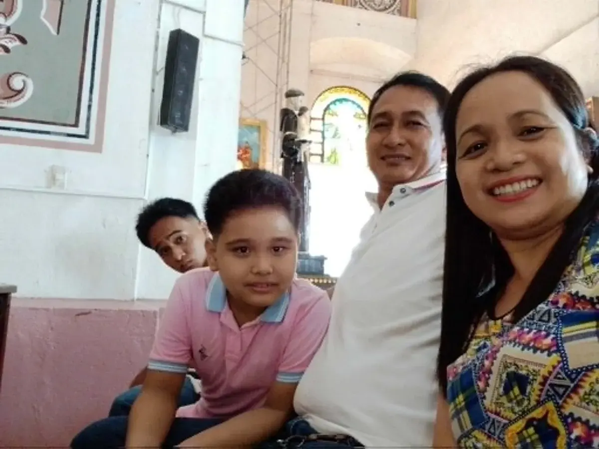 Anita Bonit with her family